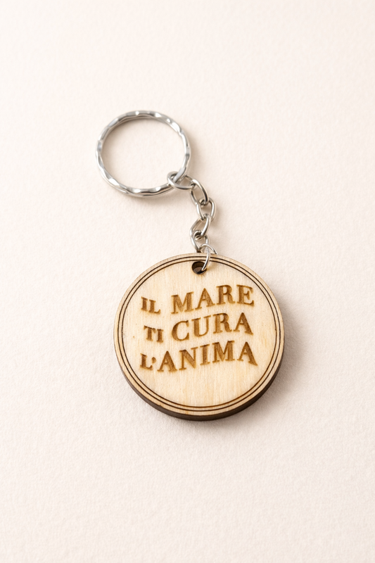 Portachiavi “Il Mare Ti Cura L’Anima” – Legno Naturale